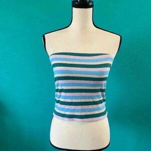 ⭐️ American eagle striped strapless top in size medium